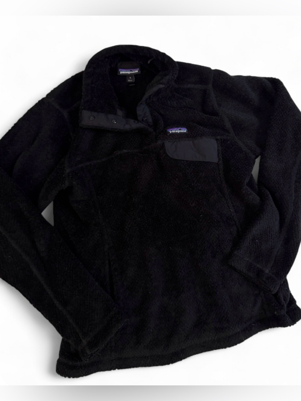 Patagonia Black Re-Tool Fuzzy Pullover